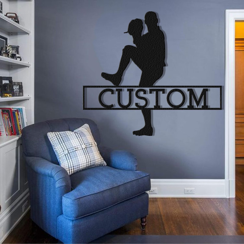 Décoration murale personnalisée monogramme à lettre divisée, H 12 po x l 12 po x P 0,05 po, Oui