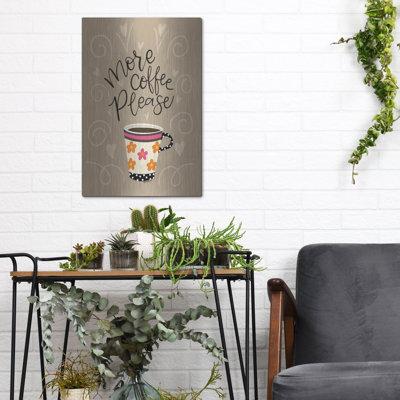 Art luxueux «More Coffee Veuillez» par L. Larson, «More Coffee Veuillez» par Lisa Larson