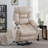 Nairi Ivory Leather Aire Power Motion Recliner with Lift, Heating & Massage Function