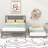 Platform Bed With Adjustable Trundle