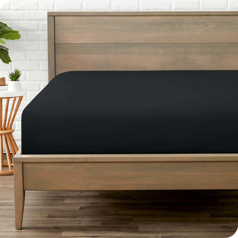 Fitted Bottom Sheet, Super King, Black