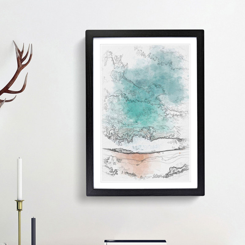 Sydney Australia Beach - Picture Frame Painting Print, 63cm H x 45cm W x 2cm D, Black Framed