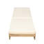 Chaise longue en bois d'acacia avec dossier réglable et coussin Alfred-847596828