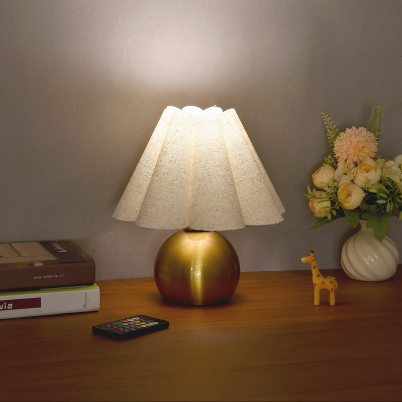 Petite lampe de table rechargeable Crodless RVB, Or, Blanc, Non