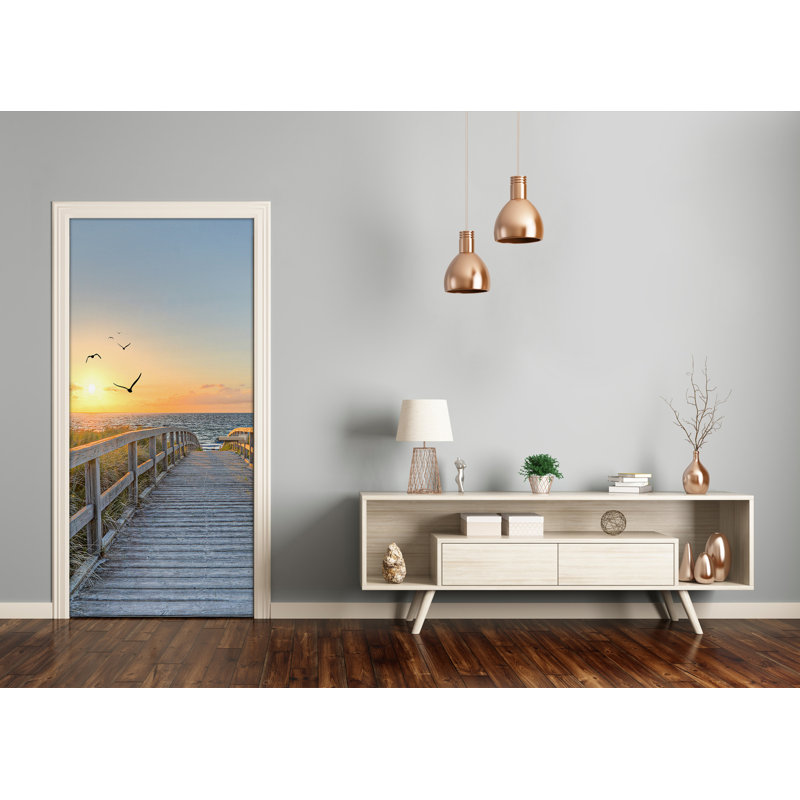 Path To Beach Door Decal, 205cm H x 95cm W