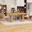 Ensemble de table de salle à manger extensible 5 pièces avec rallonge de 18 po, table rectangulaire et 4 chaises rembourrées Farmhouse-280041869
