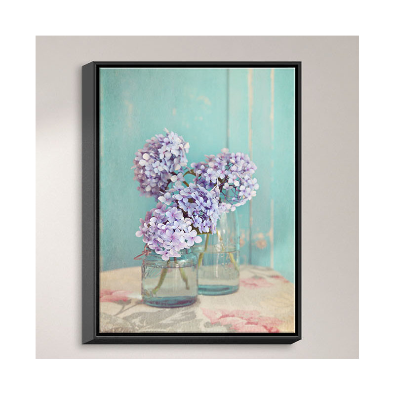 «Hydrangeas in MasOn Jars», impression, H 36 po x l 24 po x P 1,5 po, Toile tendue