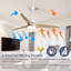 Ventilateur de plafond 56 pouces avec moteur à courant continu écoénergétique à 6 vitesses