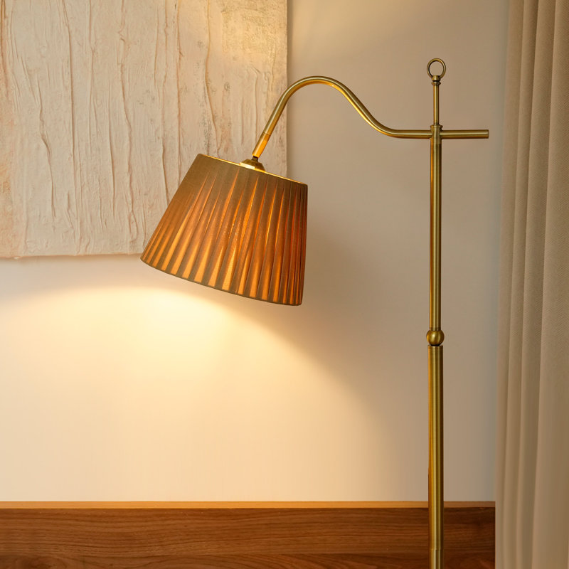 Lampe sur pied arquée 62,2 po Maraia, Brun