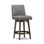 Swivel Upholstered Bar Stool with Solid Wood Frame