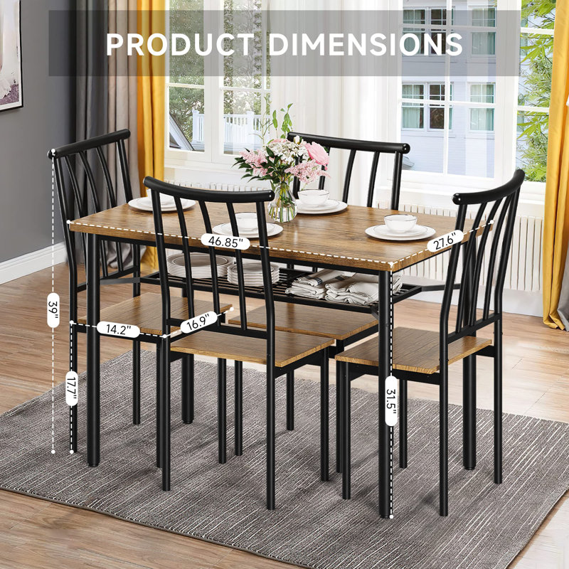 Brittnay 4 - Person Four Leg Dining Set
