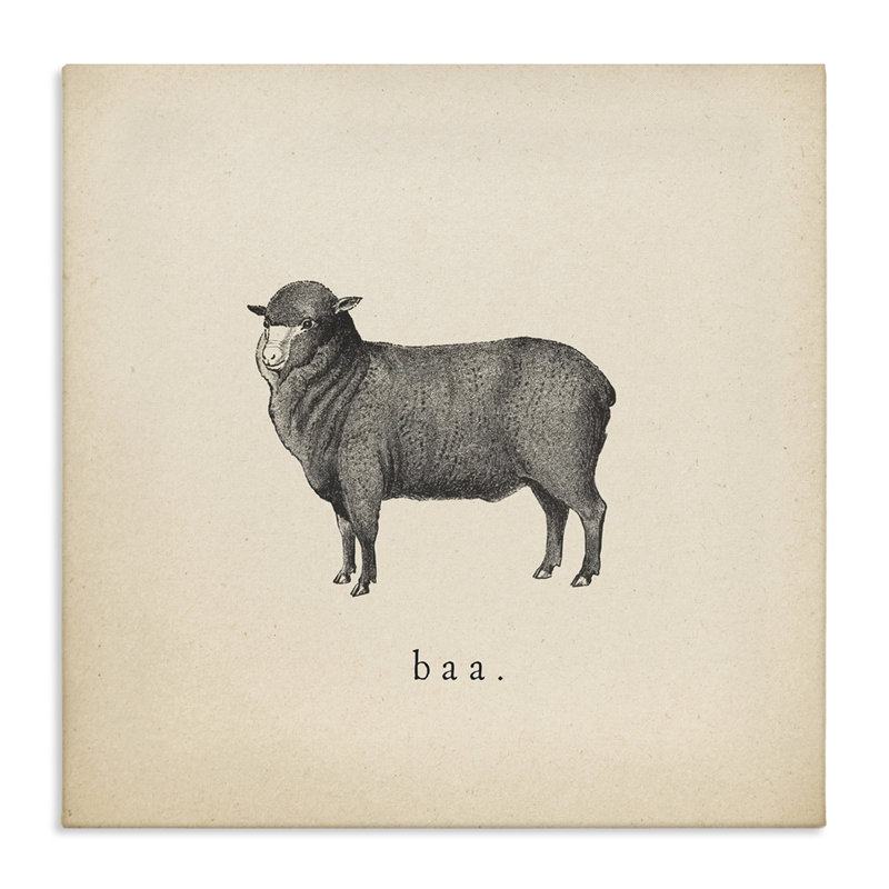 Art mural sur toile Baa Farm Sheep Sounds par Wild Apple Portfolio, H 36 po x l 36 po