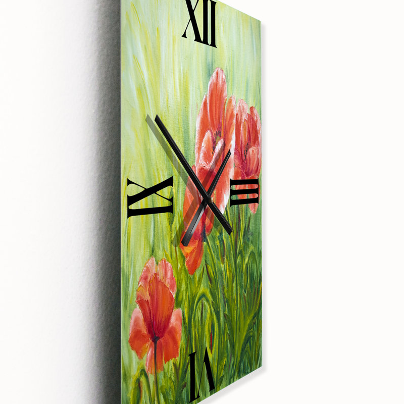 Horloge murale Blossoming Poppies III, Petit