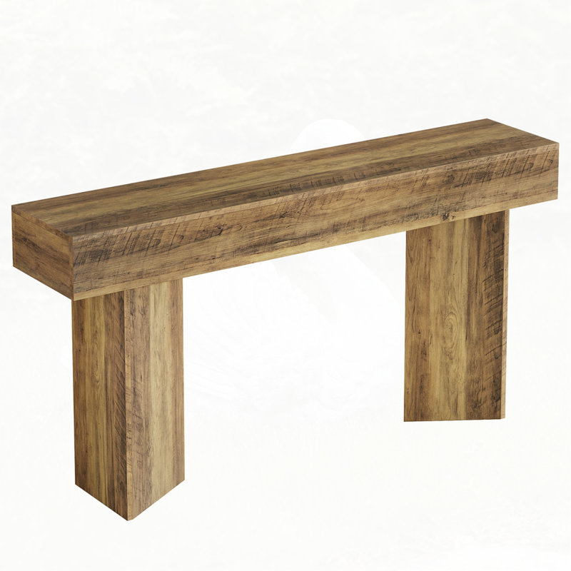 Minimalist Sofa Table Behind Couch For Entryway, Hallway, Living Room, Home Office, Natural