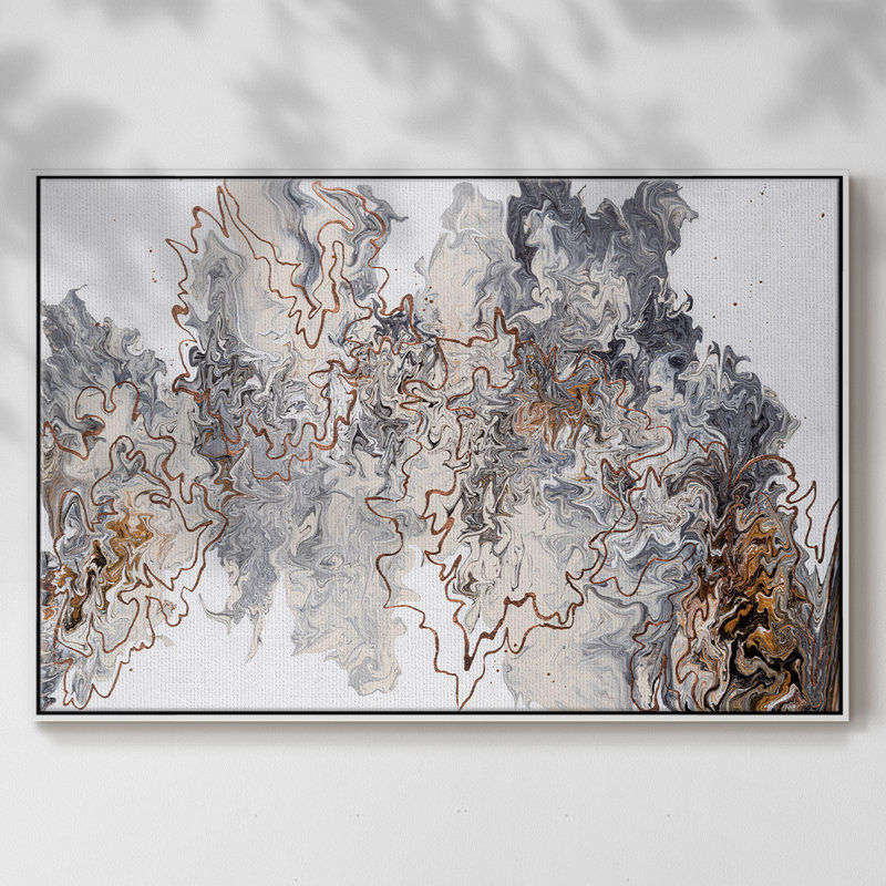 «Stay On The Trail», reproduction d'art sur toile, H 25 po x l 37 po x P 2 po, Toile avec cadre flottant blanc