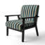 Fauteuil moderne à rayures élégantes turquoise et or, revêtu de velours, fauteuil d'appoint à rayures