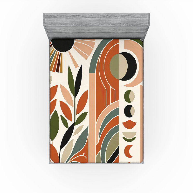 Microfiber Floral Fitted Sheet, Full Fitted Sheet