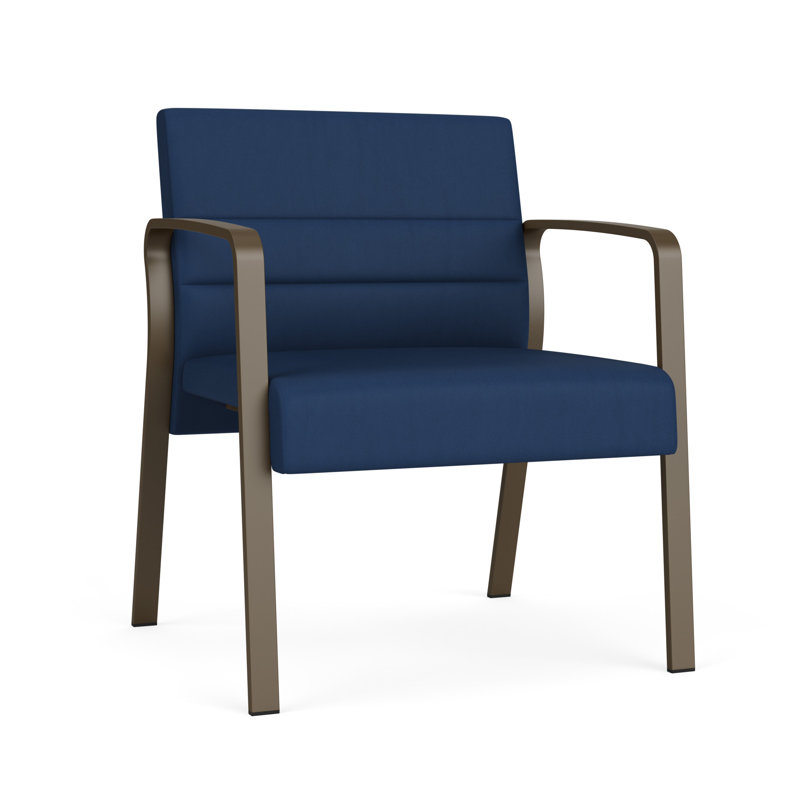 Chaise d'invité surdimensionnée Waterfall, Bronze, Vinyle bleu Patriot Plus Imperial