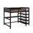 Full Size Loft Bed With Shelves And Under-Bed Desk-637831298