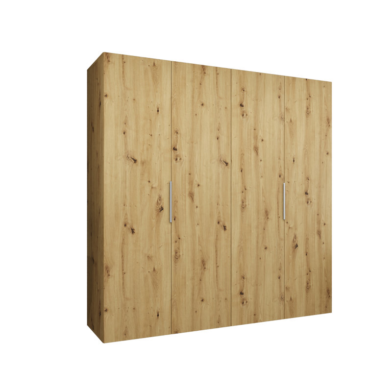 Manufactured Wood Wardrobe, artisan oak + handles: cashmere