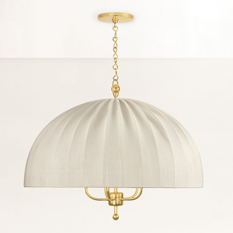 Palmetto Chandelier in Aged Brass by Cortney Bishop