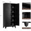 Armoire de rangement en métal de 71 po de hauteur avec 2 portes et 4 tablettes réglables (noire)-718010464-718010468-718010470