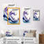 «Blue, Gold and Mauve Splash Paint II», peinture sur toile-265180593-265180592