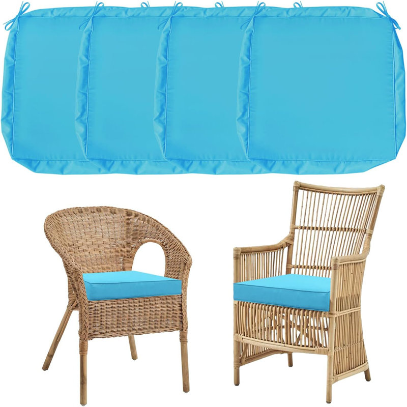 4-Pack 19x19x3 Inch Outdoor Patio Seat Cushion Covers with Zipper – Replacement Slipcovers for Sofa, Couch and Garden Furniture