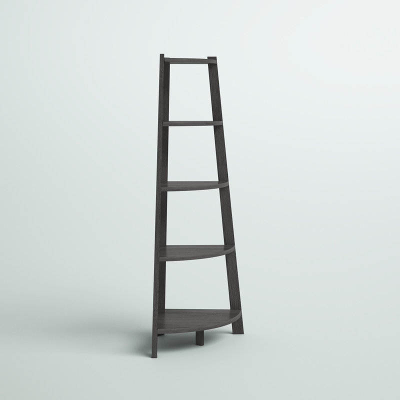 Haycraft Corner Bookcase,  Weathered Gray