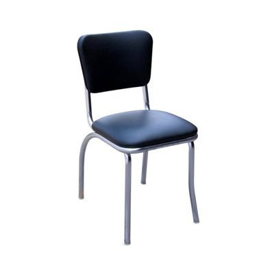 Chaise de salle à manger rembourrée rétro