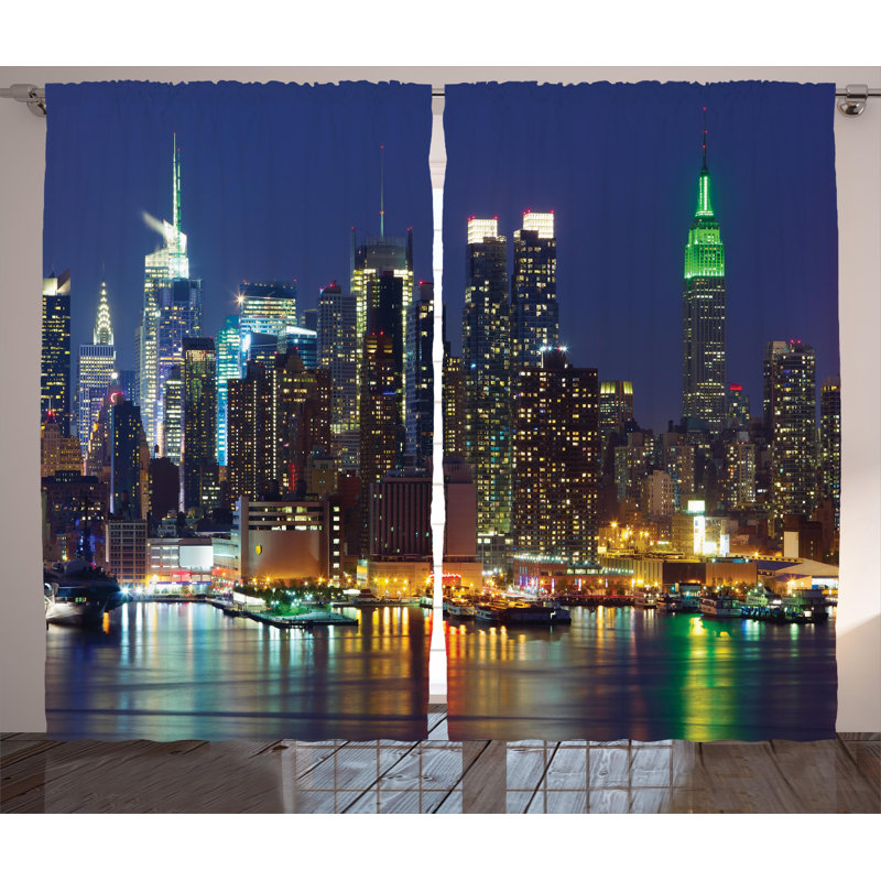 Semi Sheer Curtain Pair, 54" W x 84" L