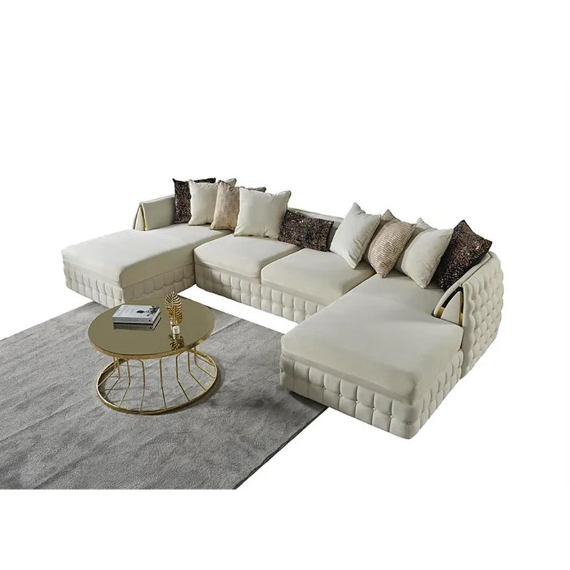 Canapé modulaire Lamor, Tissu blanc