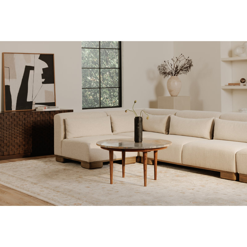 JUNE SLIPPER CHAIR PERFORMANCE FABRIC OATMEAL, Beige 