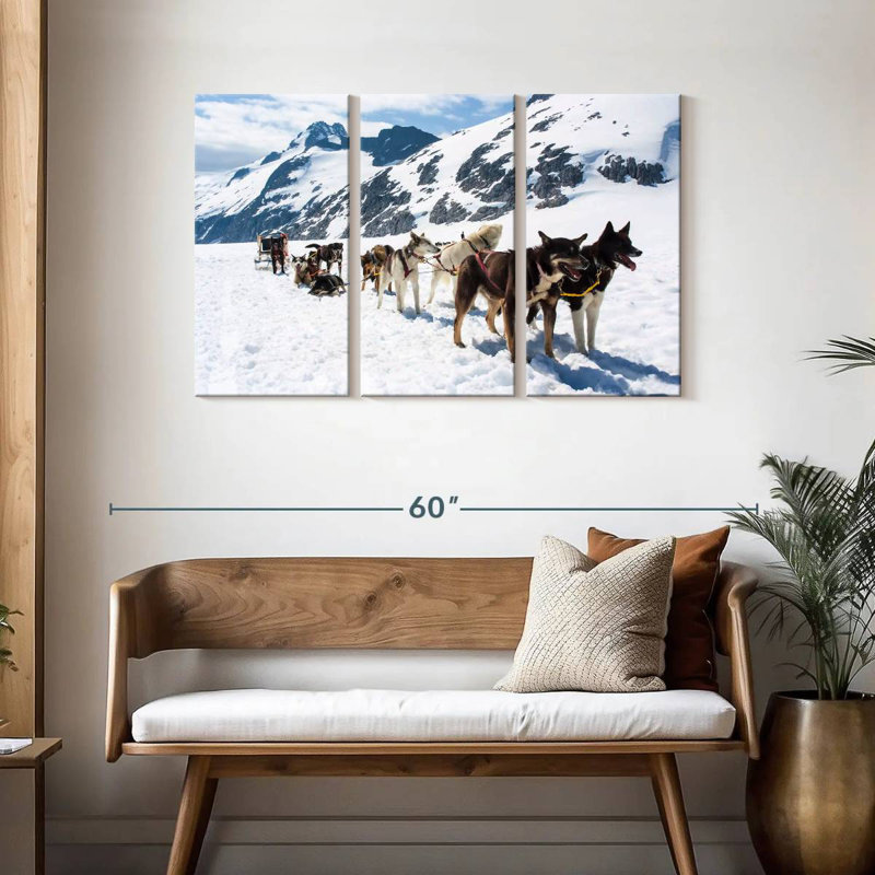 Brampt Alaska Dog Sledding, 28" H x 45" W