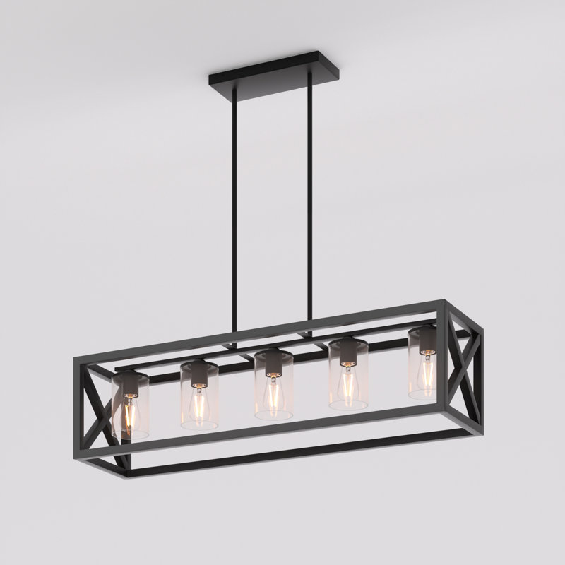 Warthman 5 - Light Pendant, Matte Black, Clear