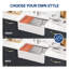 33" L x 20" W Farmhouse/Apron Kitchen Sink Rectangular Single Basin Ceramic Ledge Workstation Sink with Accessories-110742310
