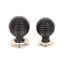 Ebony and PN Beehive Cabinet Knob 38mm Set of 8