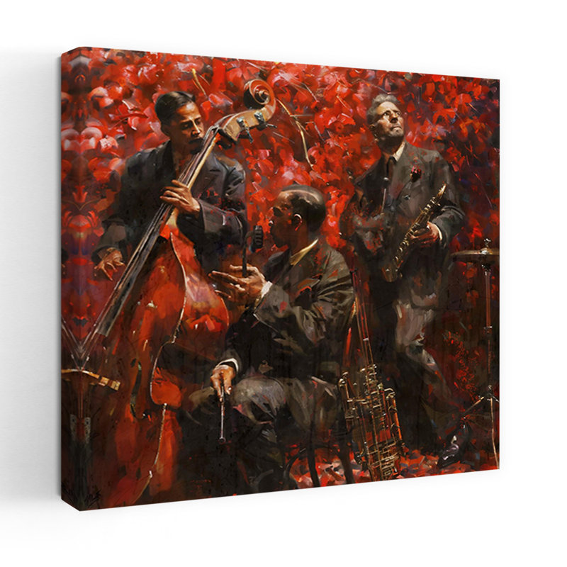 Art contemporain abstrait Play Play Jazz, H 48 po x l 48 po