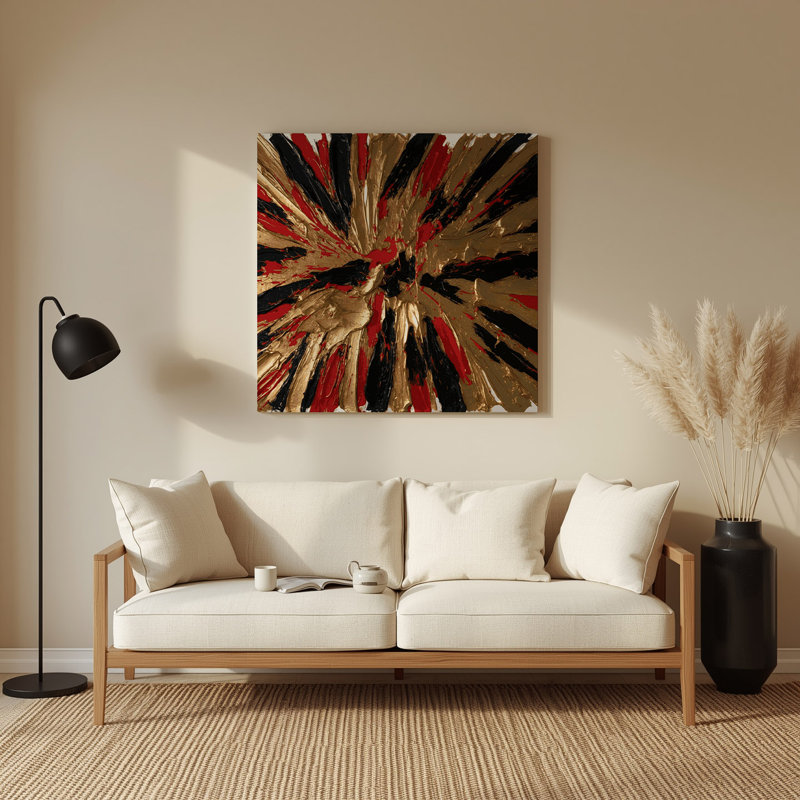 Neo Expressionism 76 Brown Metal Wall Art, 32" H x 32" W x 0.05" D