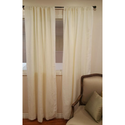 Dansby Linen Semi Sheer Curtain Single Panel
