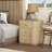 Farmhouse 3 Drawer Wood Nightstand