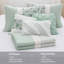 Ensemble de courtepointe en coton percale 6 pièces avec coussins décoratifs turquoise-119417005-119417007