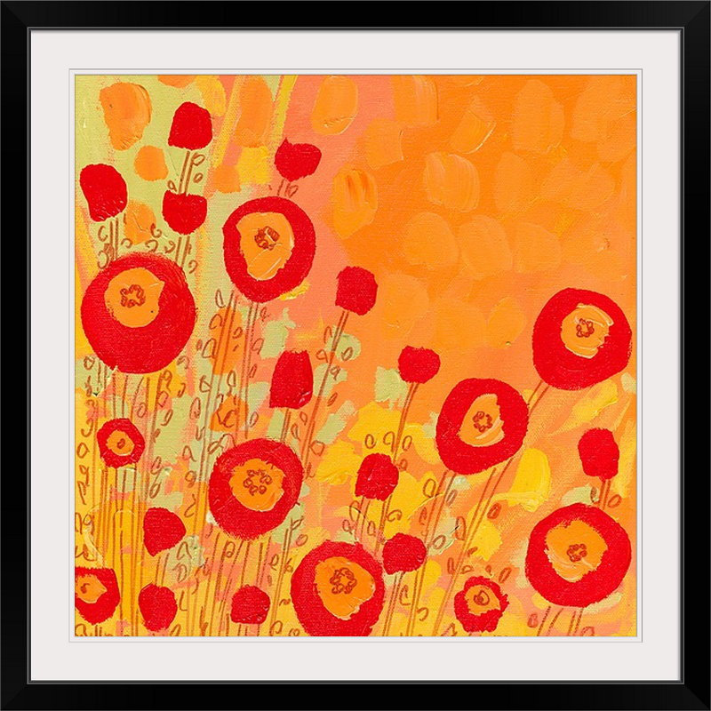 «Nolani Orangecicle», reproduction, H 24 po x l 24 po x P 1 po, Cadre noir