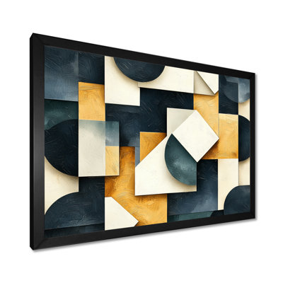 Dynamic Square Of Abstract Geometric Maze II - Abstract Suprematism Canvas Print