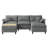 108'' Comfy  U Shaped Sectional Modular 5-Piece Cloud Sofa with Ottomans  Tool-free Easy Assembly Corduroy Fabric-1856730997