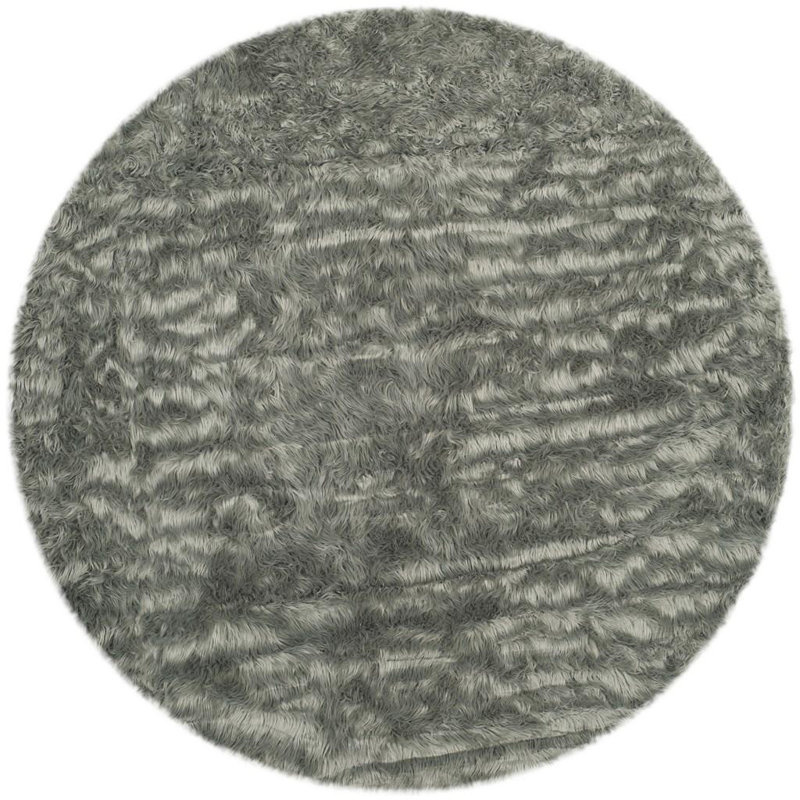 Hand Woven Shag Area Rug, Round 122 cm