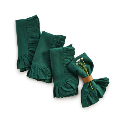 Gabrielle Ruffle - 100% Pure Linen Dinner Napkins