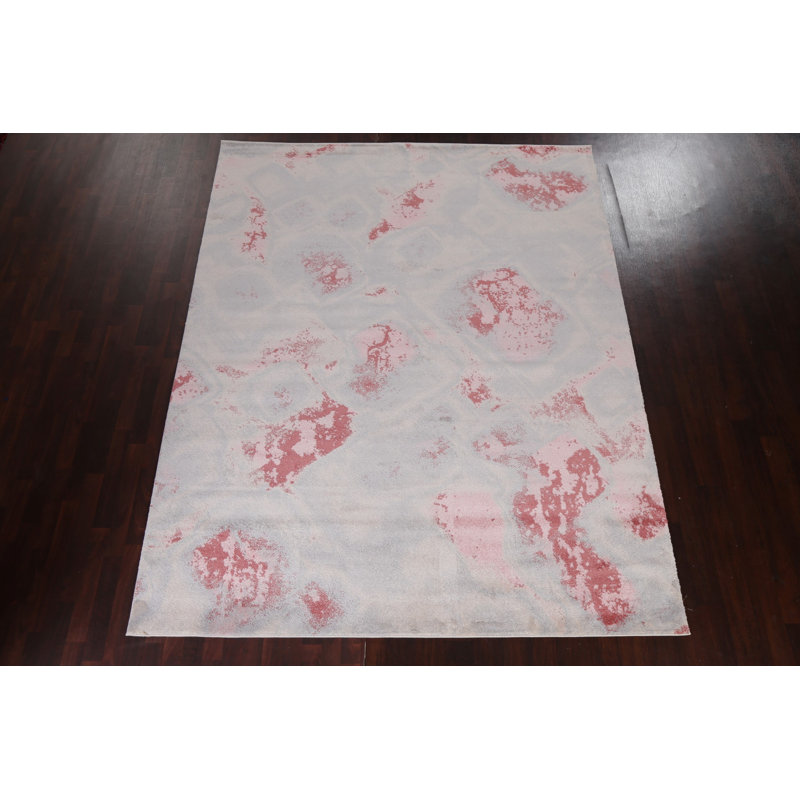 Tapis oriental abstrait transitionnel 2X3, Carré 9 pi 10 po