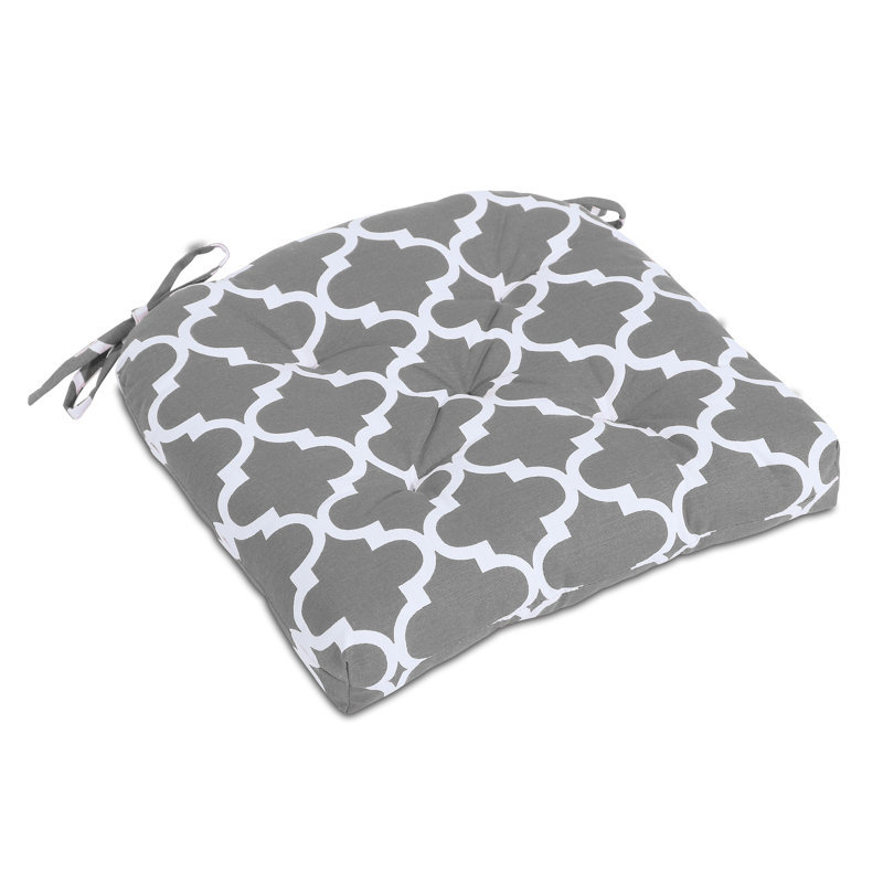 Outdoor 3'' Dining Chair Chair Pad, Gray