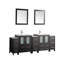  Ensemble de meuble-lavabo double encadré 84 po-27042756